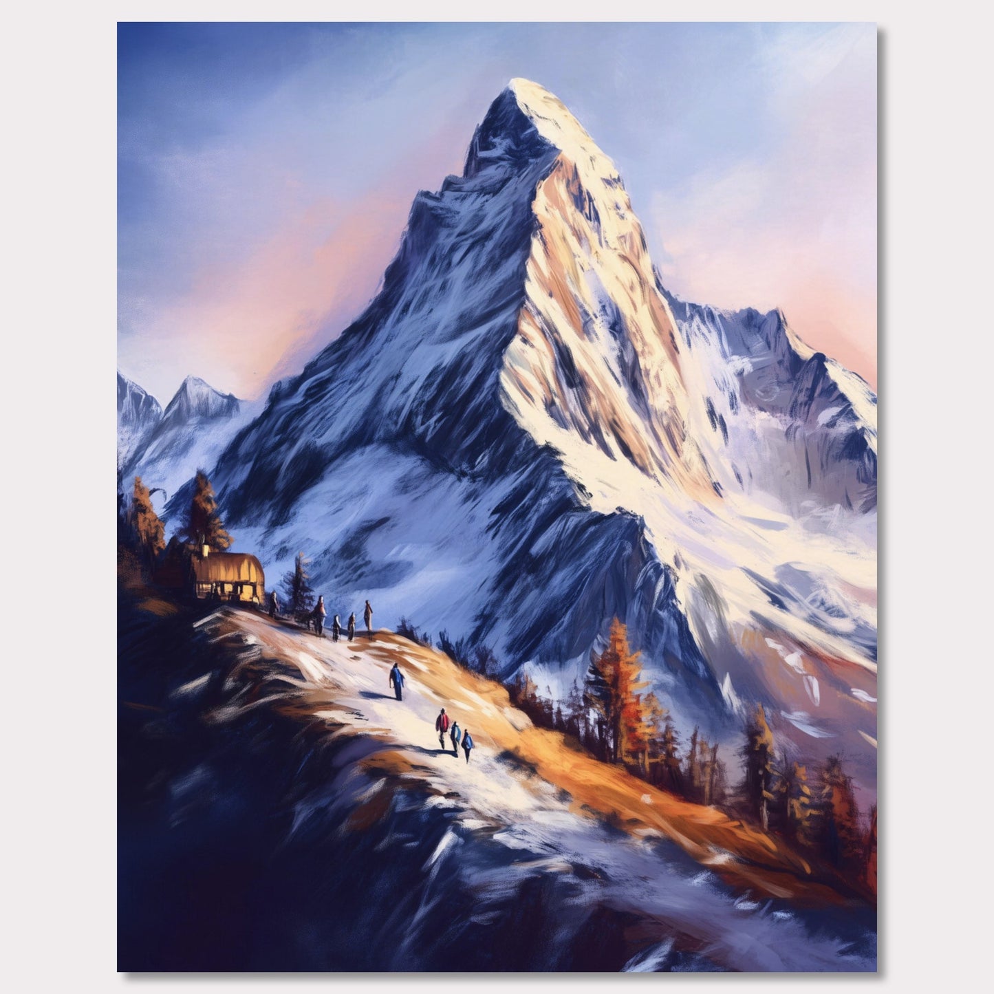 Poster titled 'Zermatt’s Trail of Light' from ArtDarts