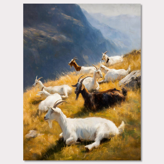 Poster titled 'Goats on the Ridge' from ArtDarts