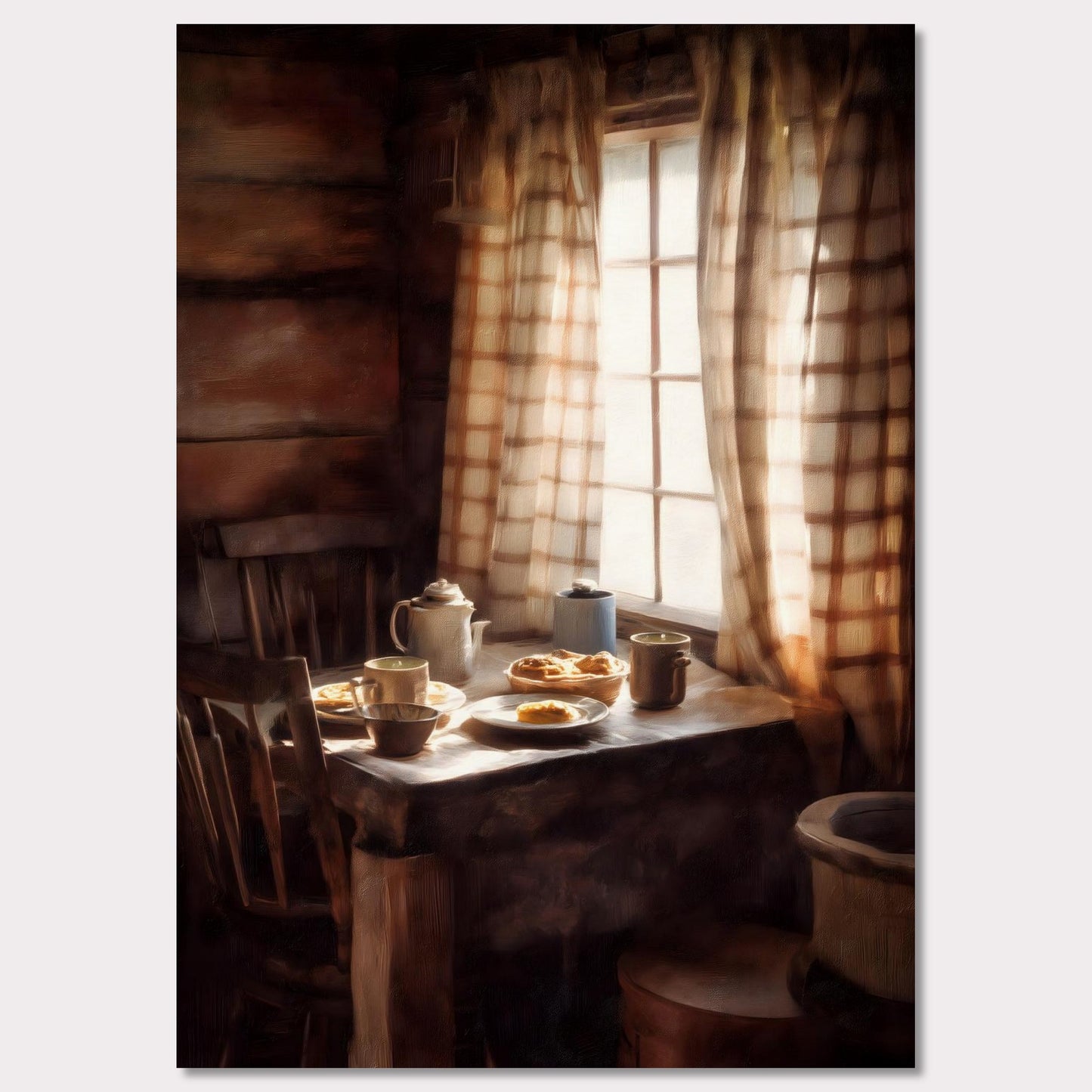 Poster titled 'Table for One, Alpine Kitchen' from ArtDarts