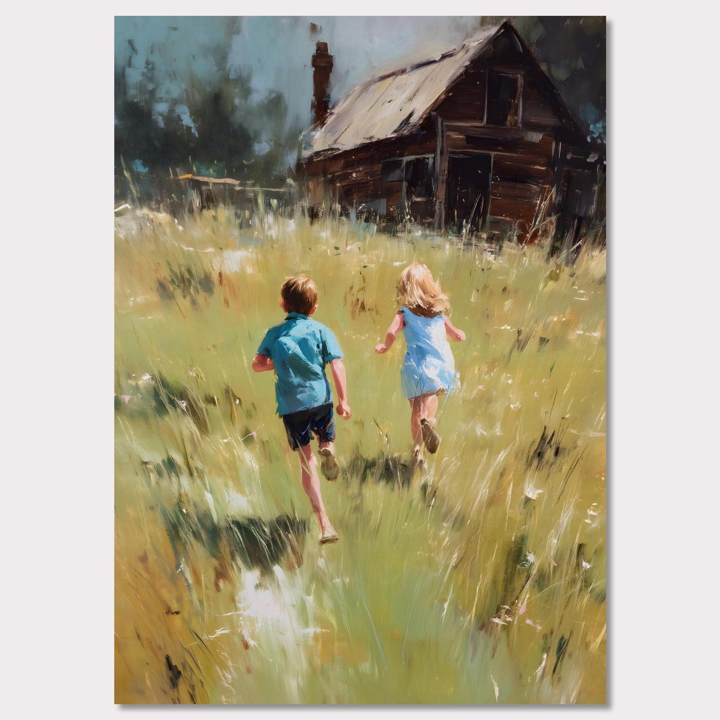 Poster titled 'Running Home, Summer Alps' from ArtDarts