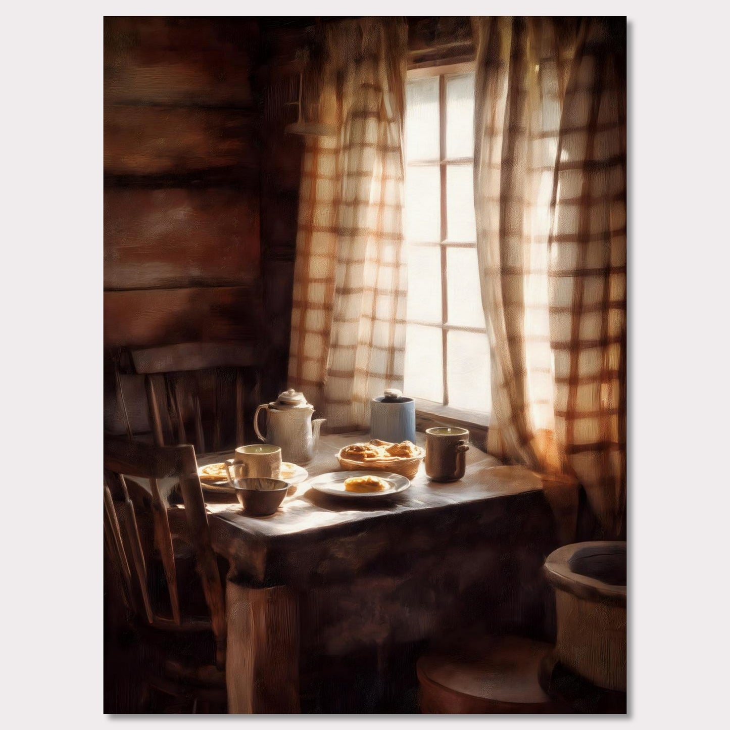 Poster titled 'Table for One, Alpine Kitchen' from ArtDarts