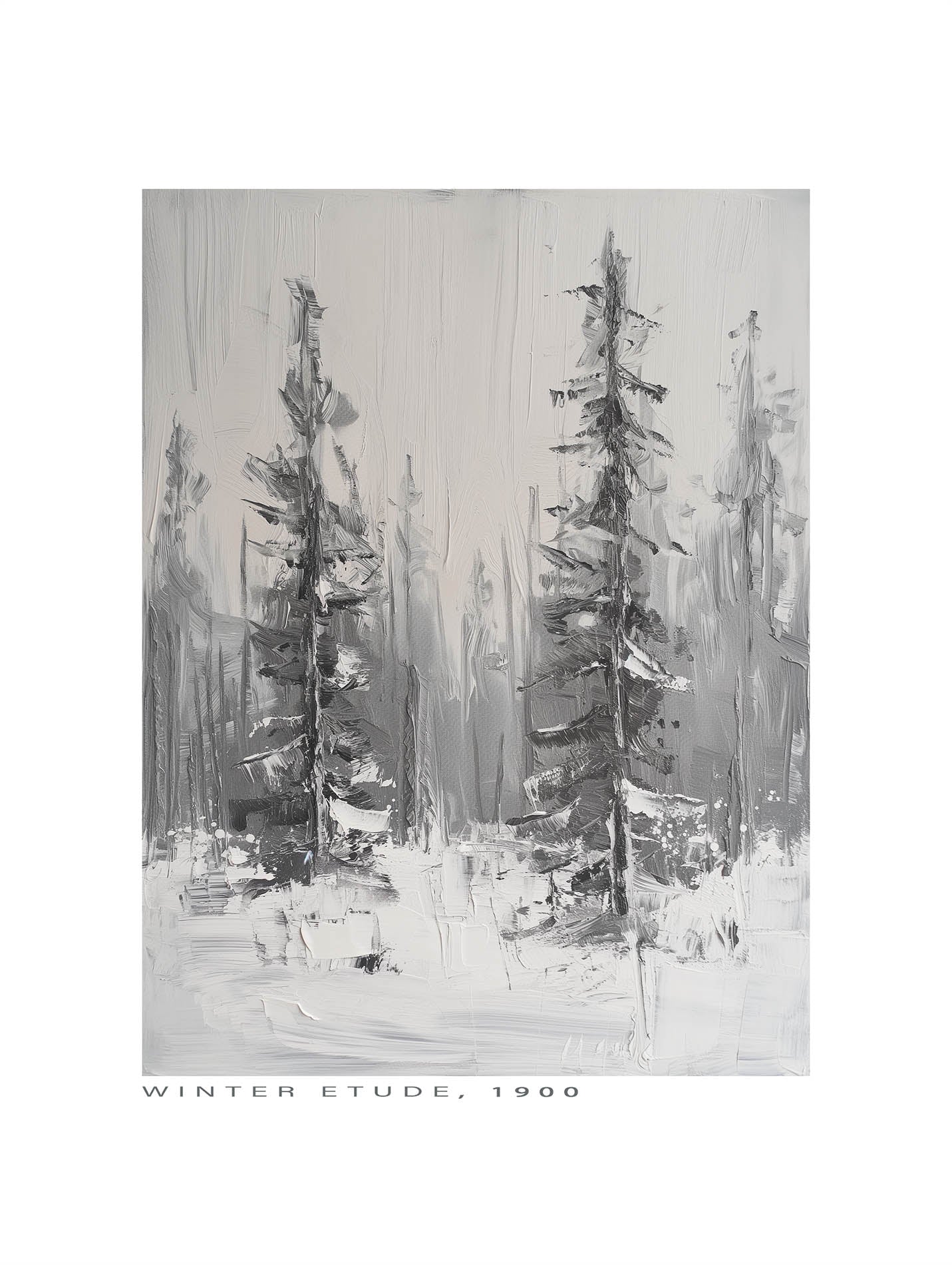 Poster titled 'Winter Coniferous Forest Poster' from ArtDarts