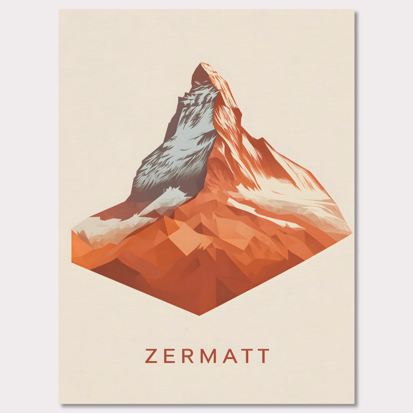 Poster titled 'Zermatt – The Iconic Matterhorn' from ArtDarts