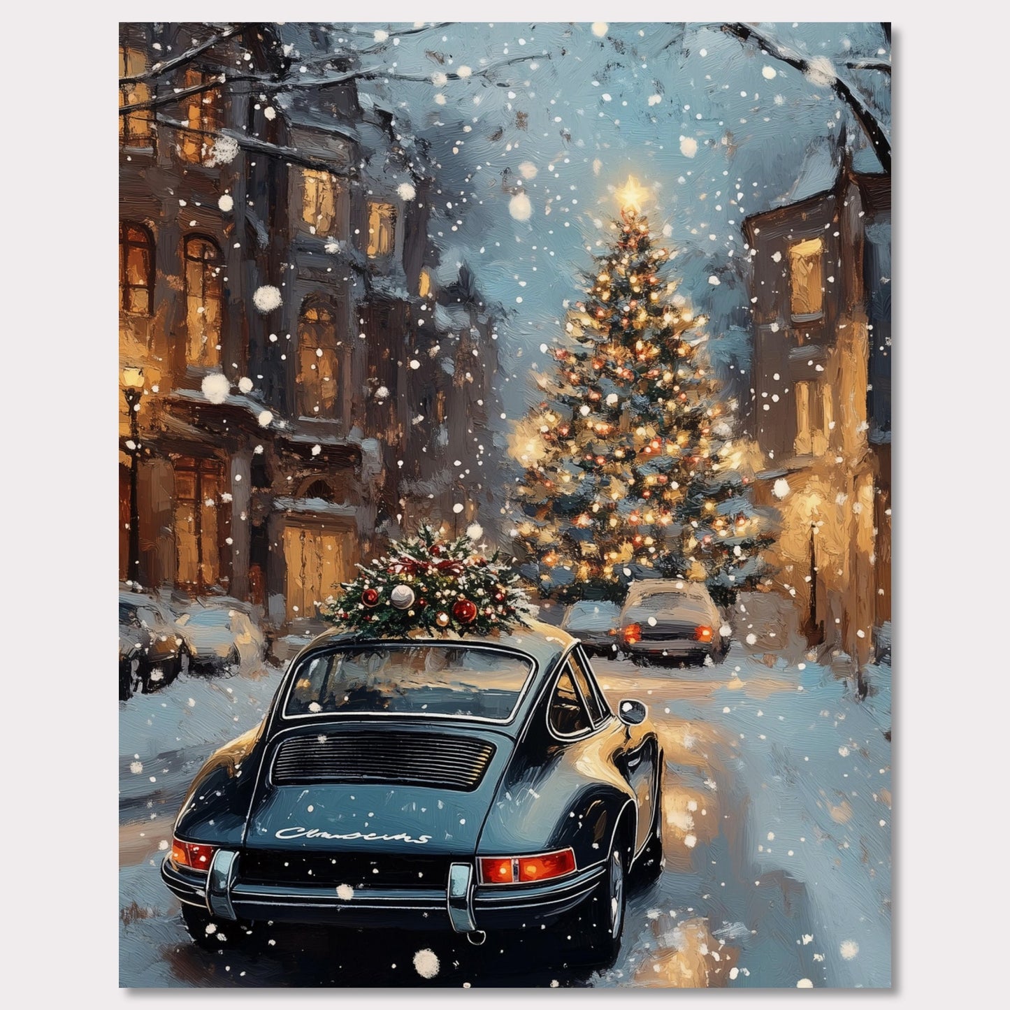 Poster titled 'Christmas Drive - Holiday Joyride' from ArtDarts