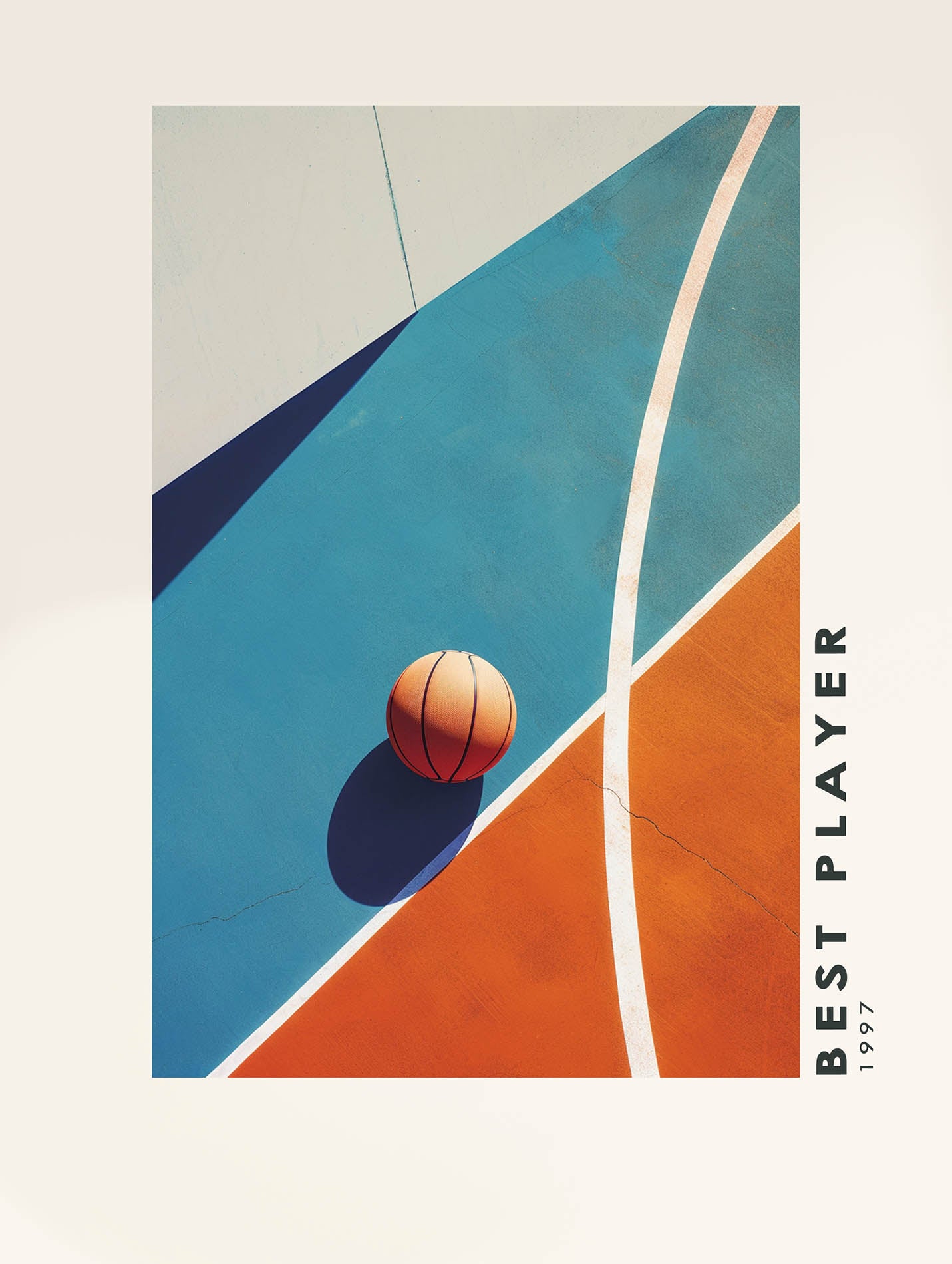 Poster titled 'Basketball on the field Poster' from ArtDarts
