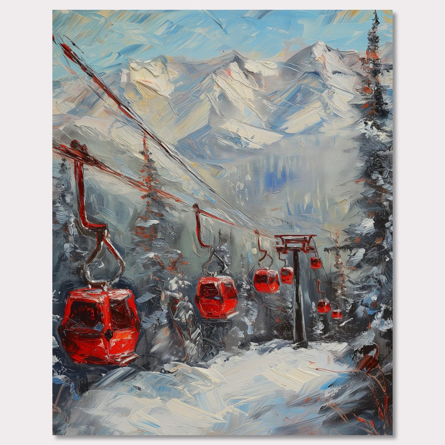Poster titled 'Caravan to the mountains Poster' from ArtDarts