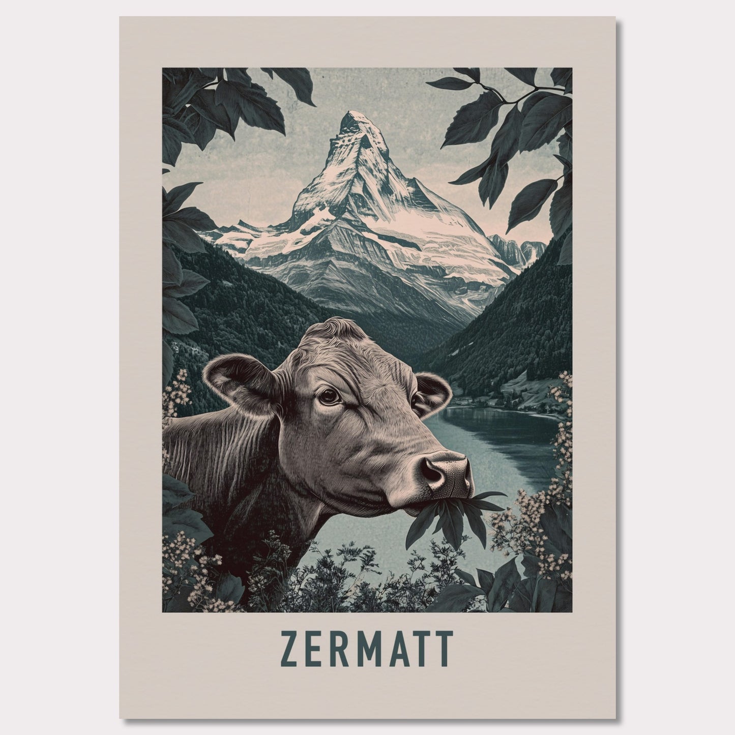 Poster titled 'The Essence of Zermatt' from ArtDarts