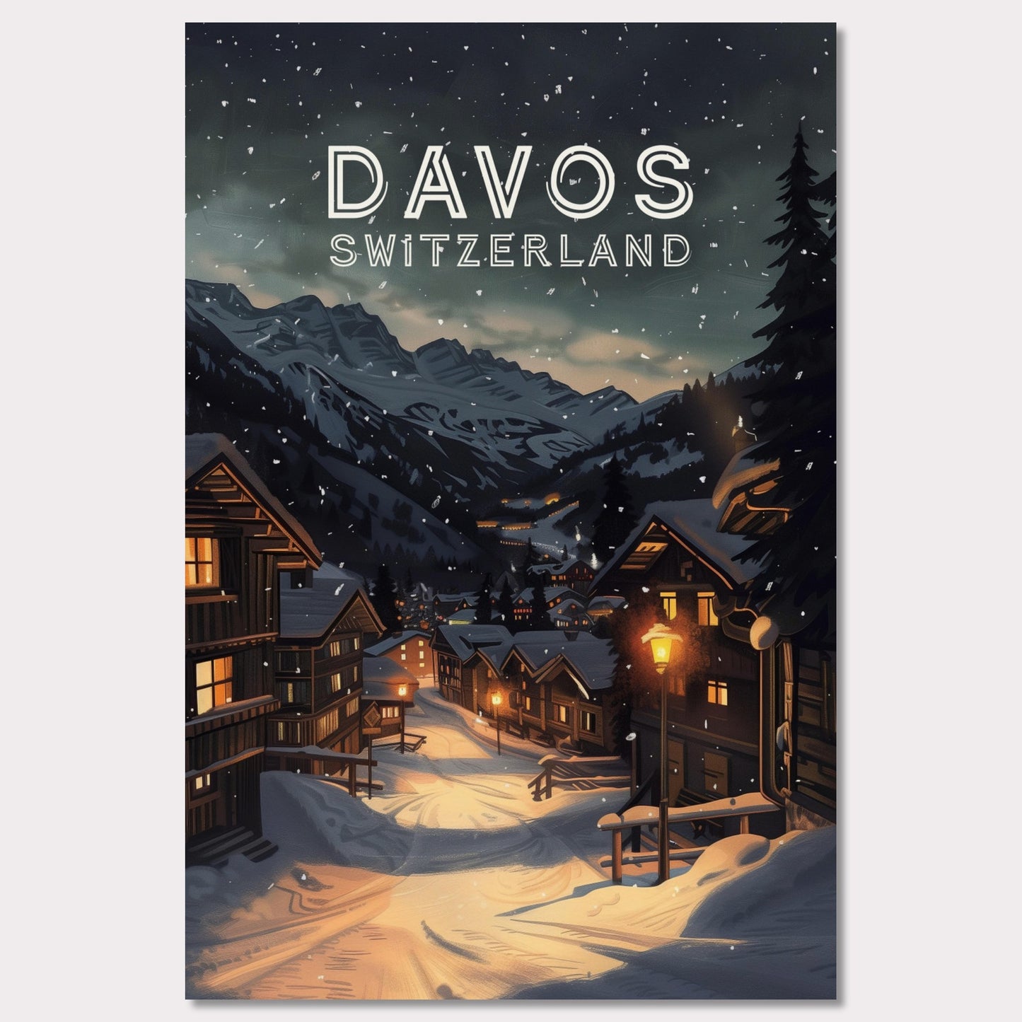 Poster titled 'Davos' from ArtDarts