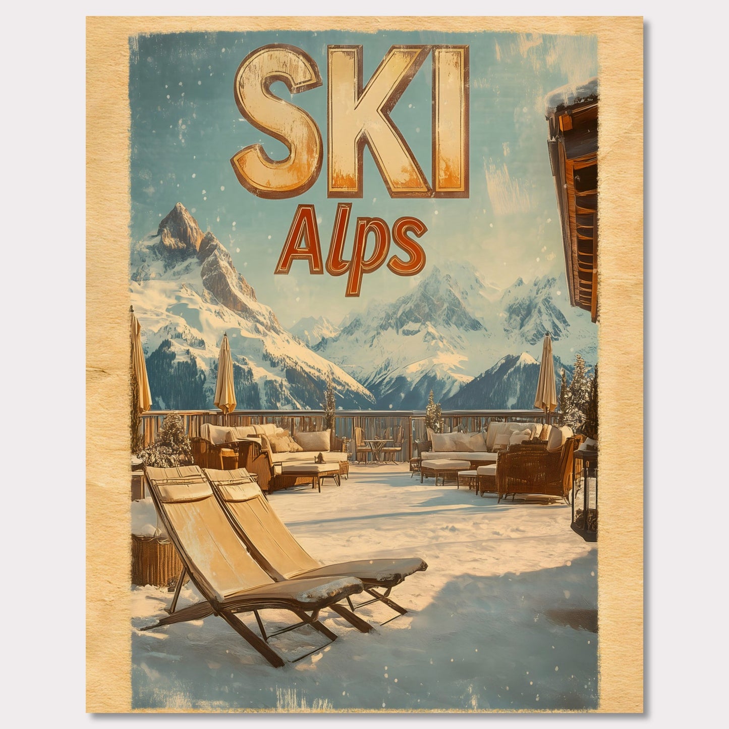 Poster titled 'Ski Alps Retreat' from ArtDarts