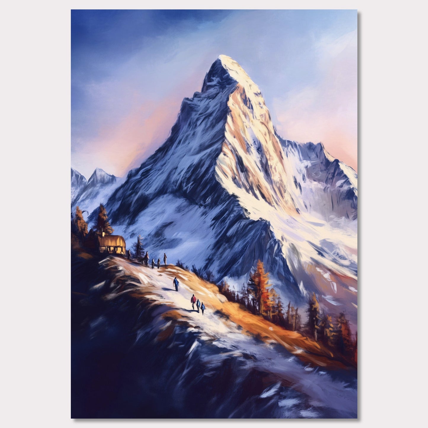 Poster titled 'Zermatt’s Trail of Light' from ArtDarts