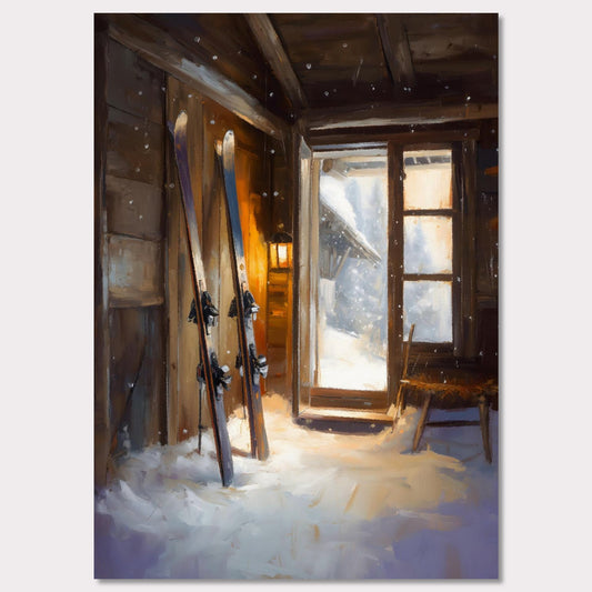 Poster titled 'Ski Room, Morning Quiet' from ArtDarts