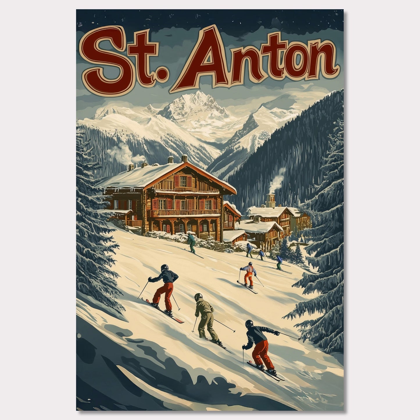 Poster titled 'St. Anton Escape' from ArtDarts