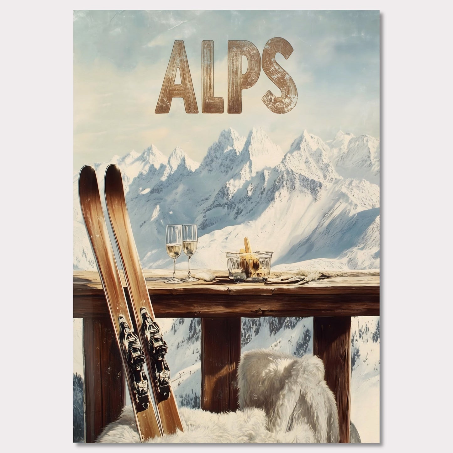 Poster titled 'Après-Ski Alps Delight' from ArtDarts