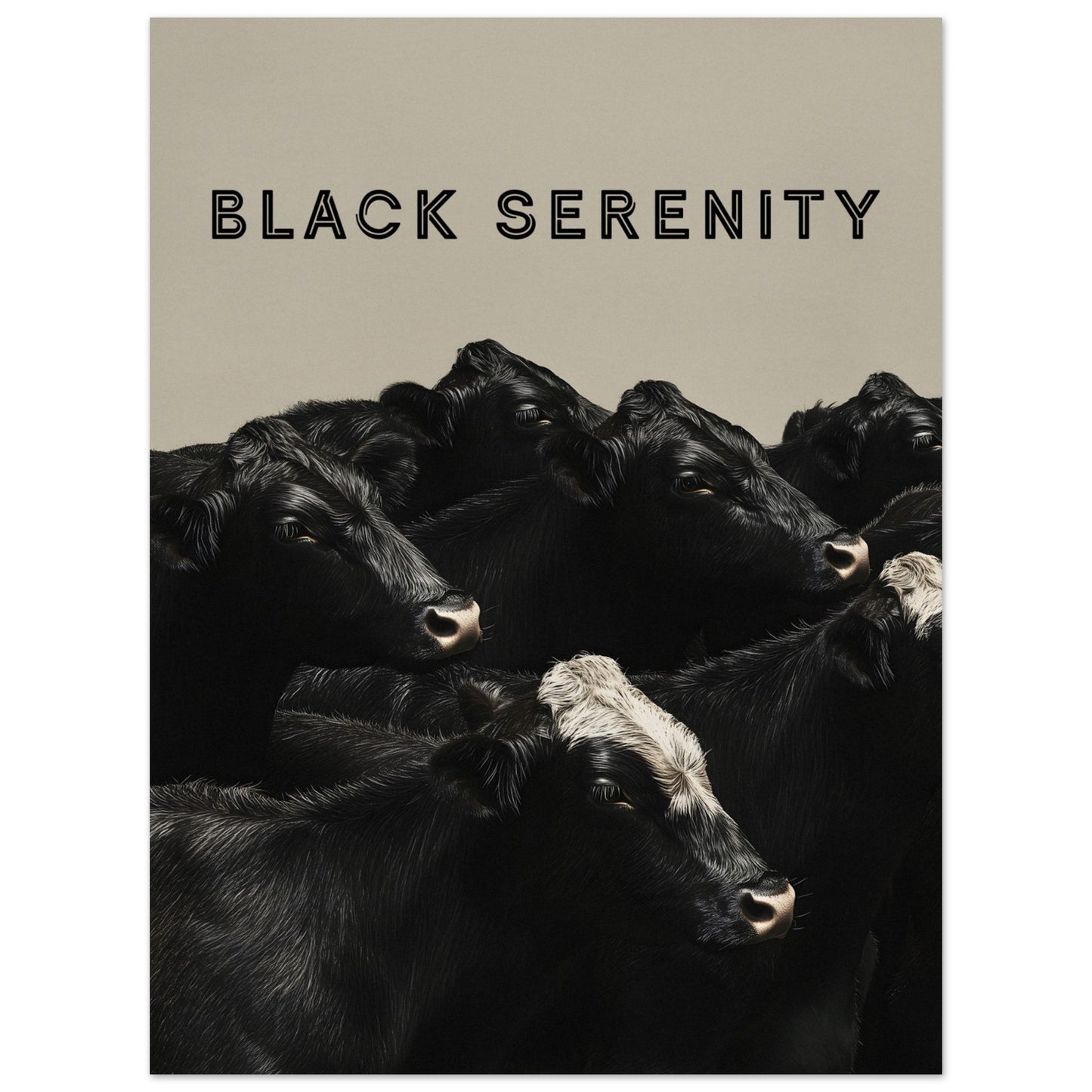 Poster titled 'Black Serenity' from ArtDarts