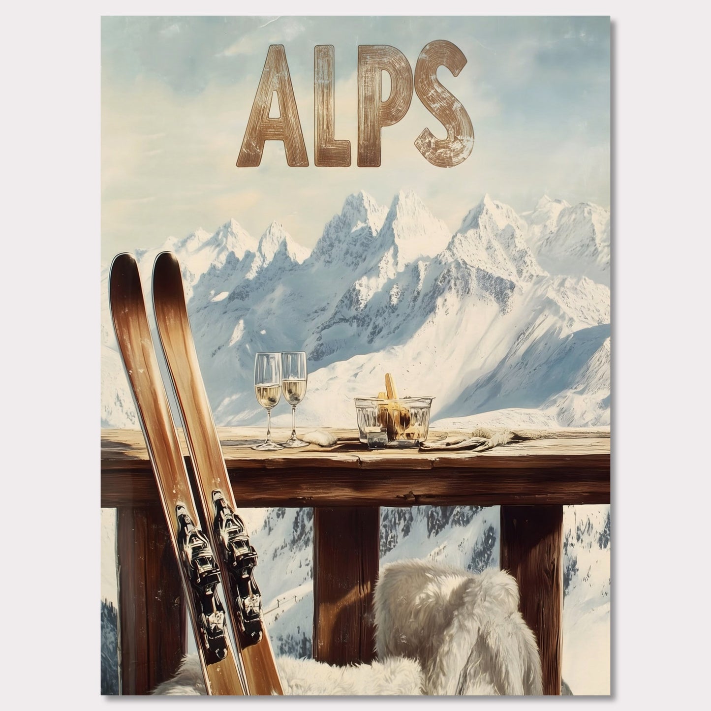Poster titled 'Après-Ski Alps Delight' from ArtDarts