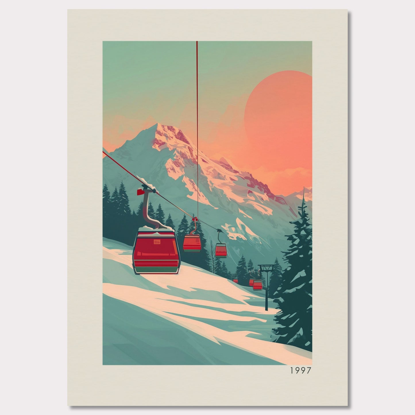 Poster titled 'Lift at Dawn Poster' from ArtDarts
