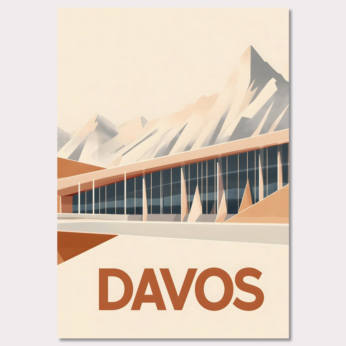Poster titled 'Davos – Peaks & Innovation' from ArtDarts