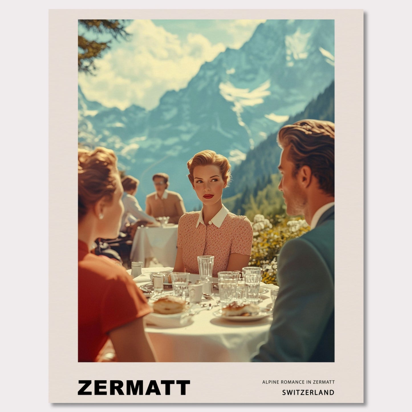 Poster titled 'Alpine Romance in Zermatt' from ArtDarts