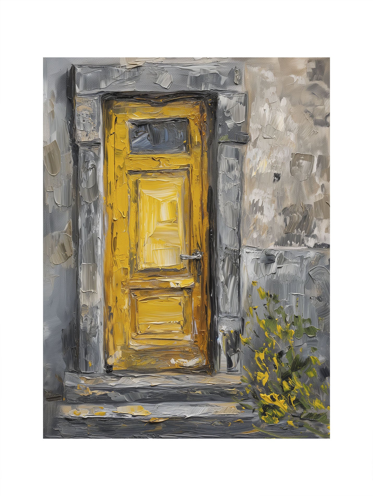 Poster titled 'Yellow Door of Courage Poster' from ArtDarts
