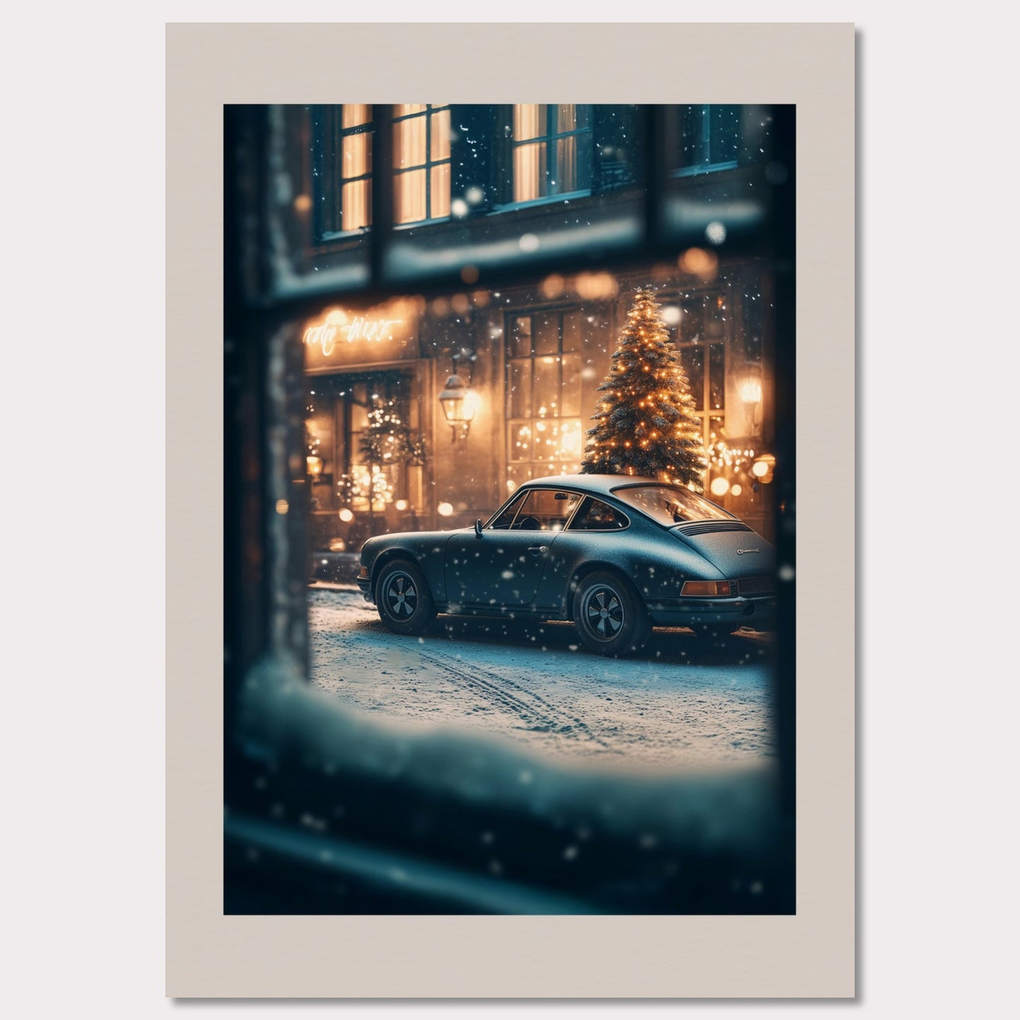 Poster titled 'Christmas Charm - Alpine Window' from ArtDarts