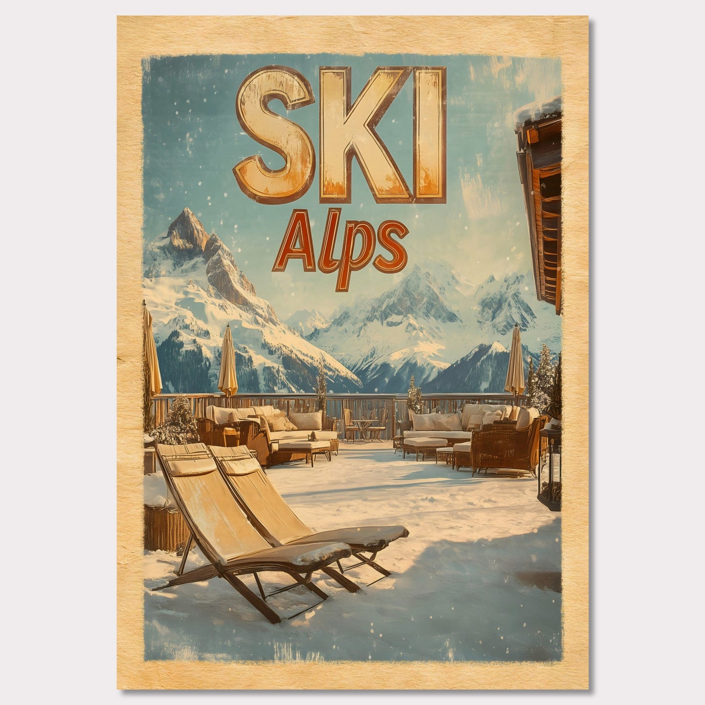 Poster titled 'Ski Alps Retreat' from ArtDarts