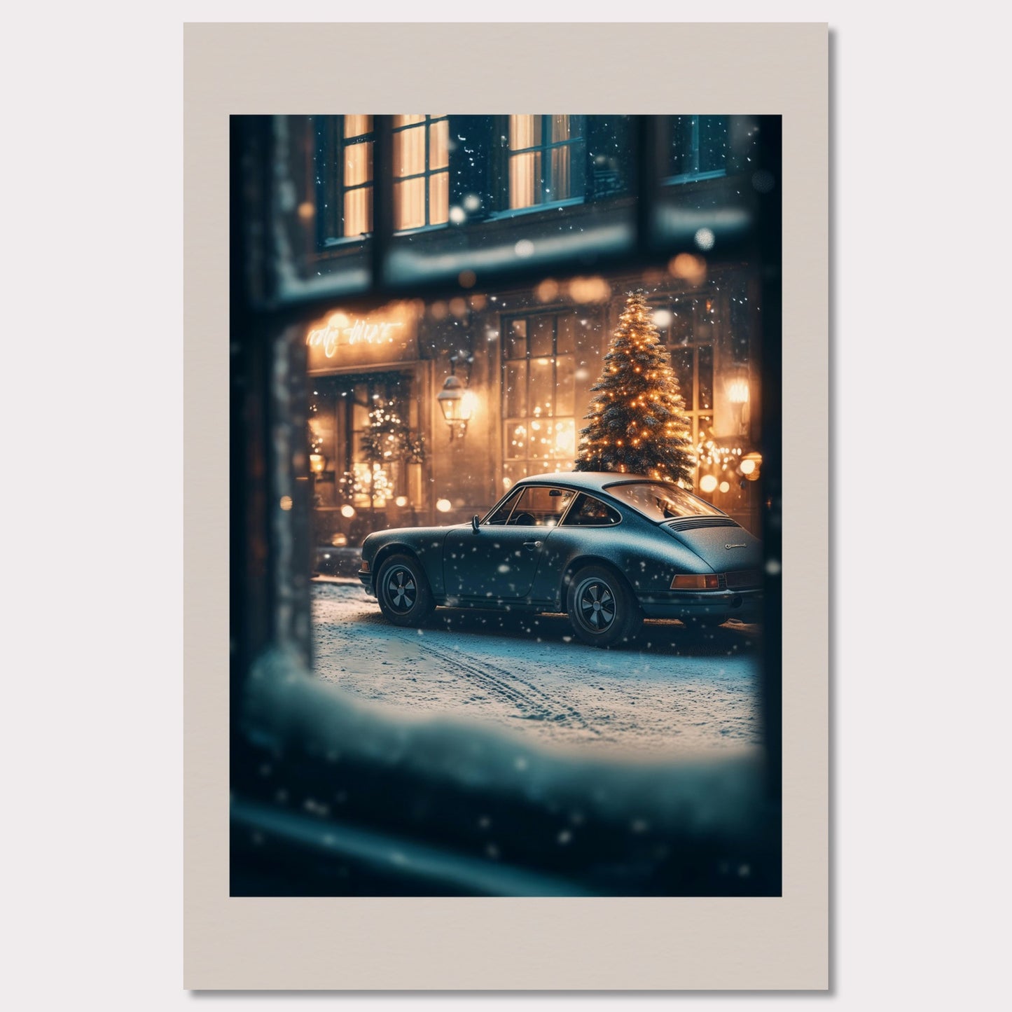 Poster titled 'Christmas Charm - Alpine Window' from ArtDarts