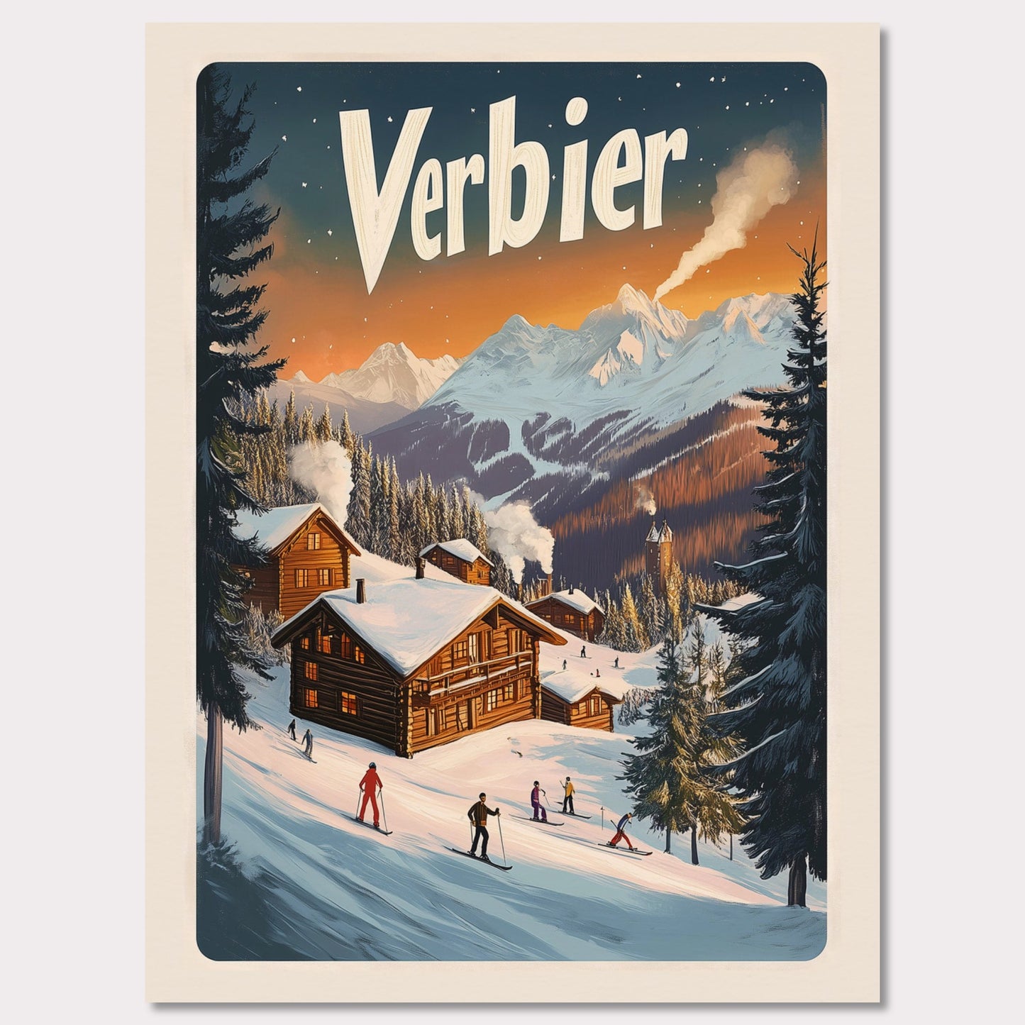 Poster titled 'Verbier Vista' from ArtDarts