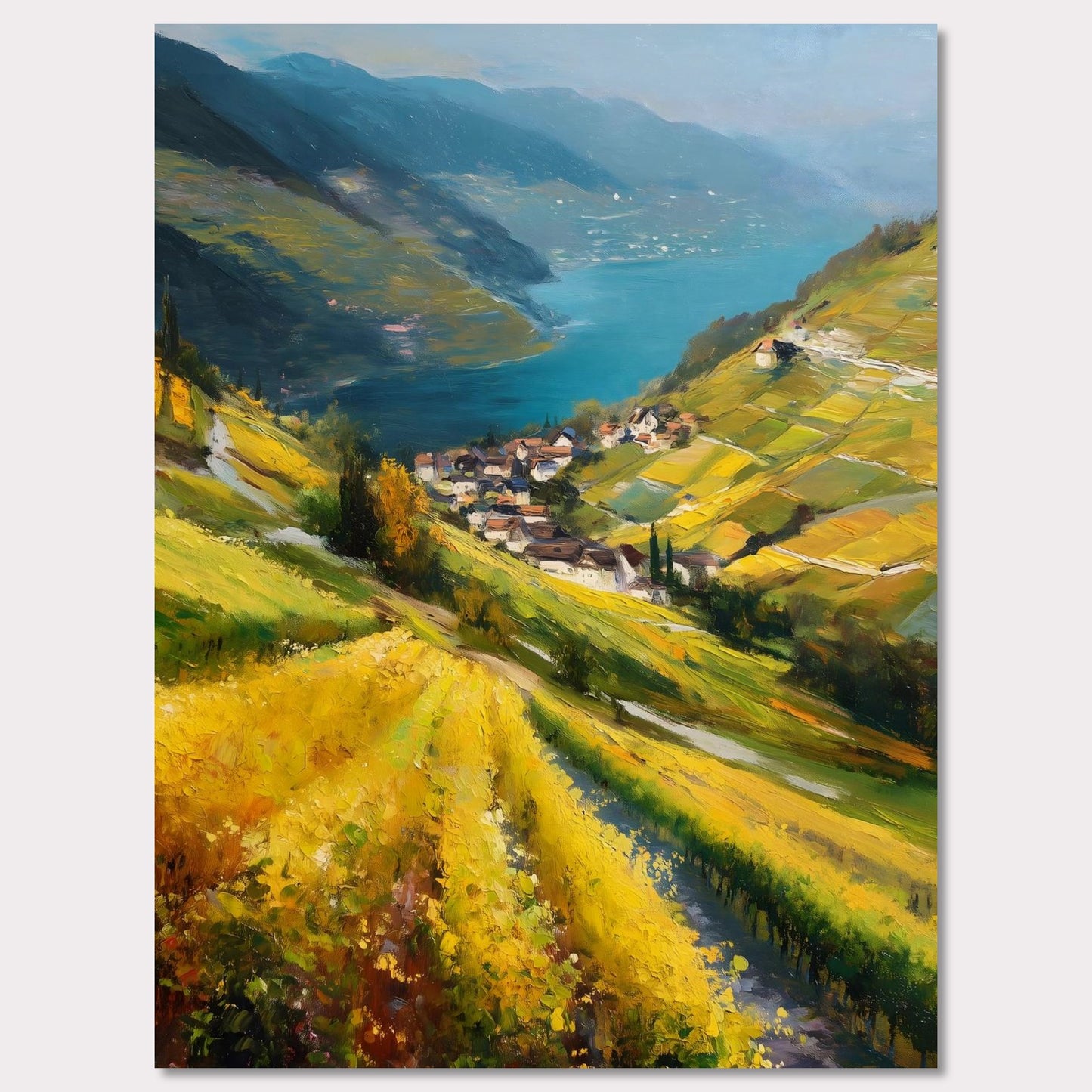 Poster titled 'Lavaux Descent' from ArtDarts