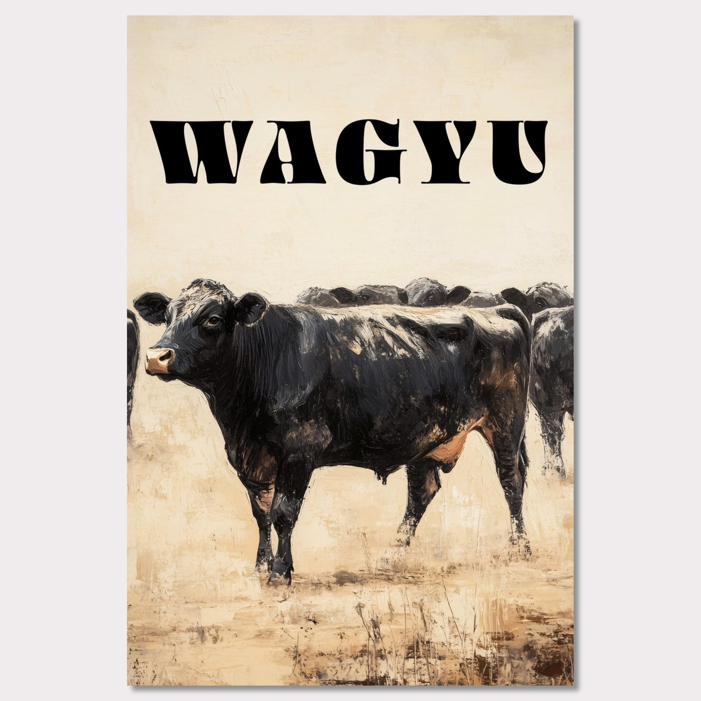 Poster titled 'Proud Wagyu' from ArtDarts