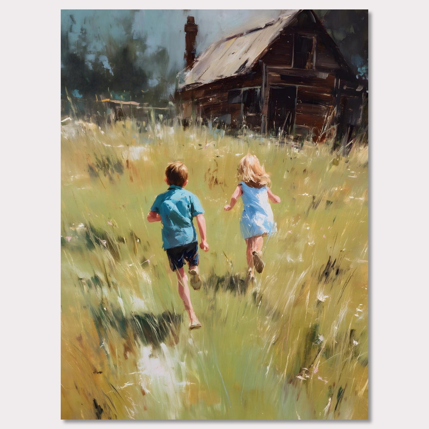 Poster titled 'Running Home, Summer Alps' from ArtDarts