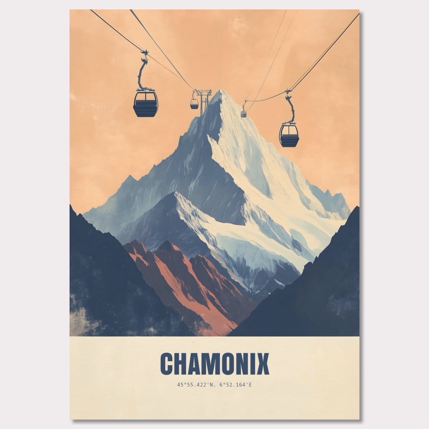 Poster titled 'Chamonix Elevation: The Path to the Summit' from ArtDarts