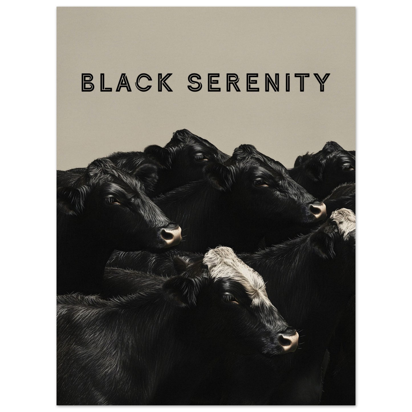 Poster titled 'Black Serenity' from ArtDarts