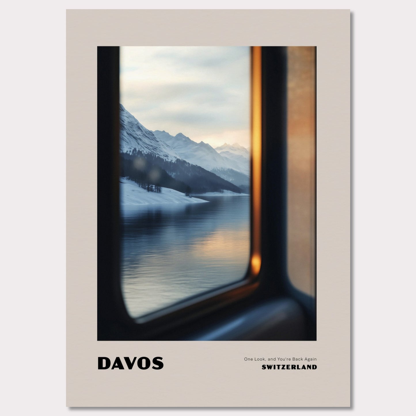 Poster titled 'DAVOS. One Look, and You’re Back Again' from ArtDarts