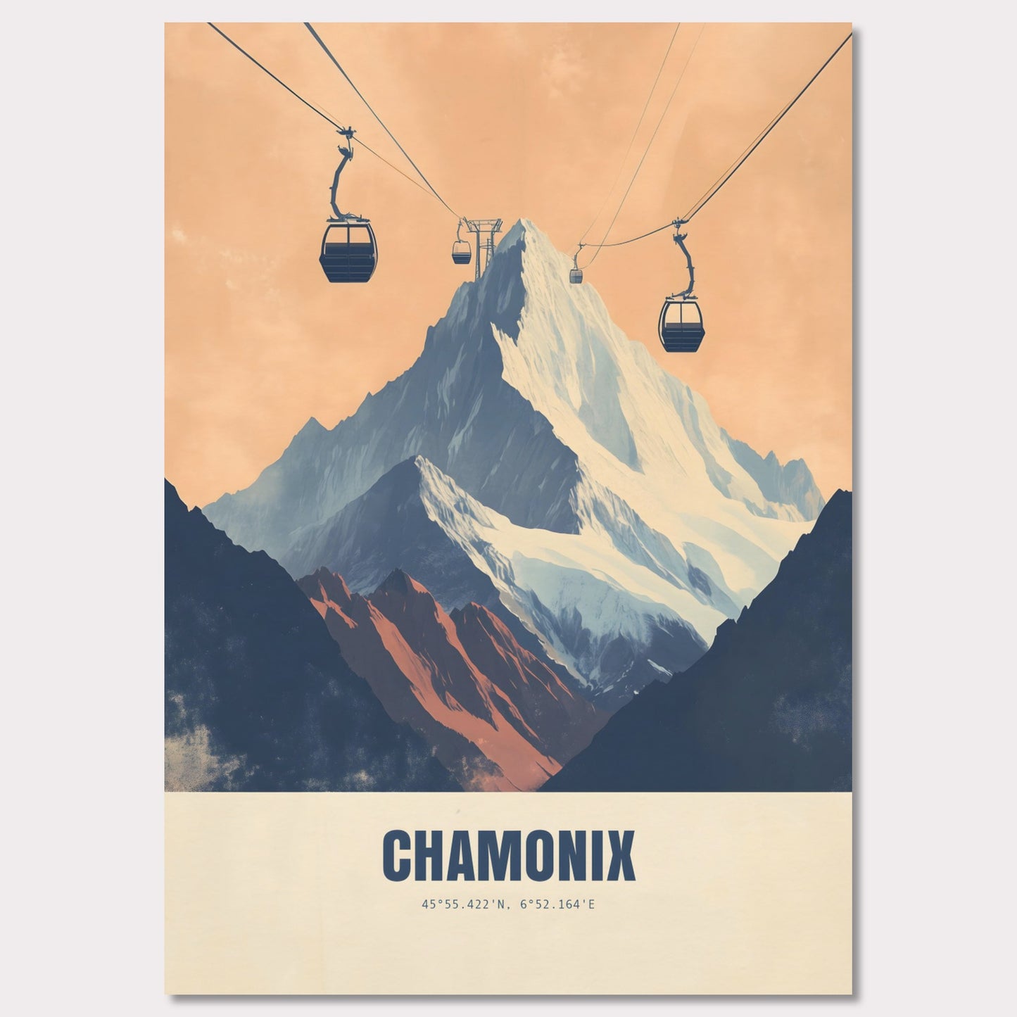 Poster titled 'Chamonix Elevation: The Path to the Summit' from ArtDarts
