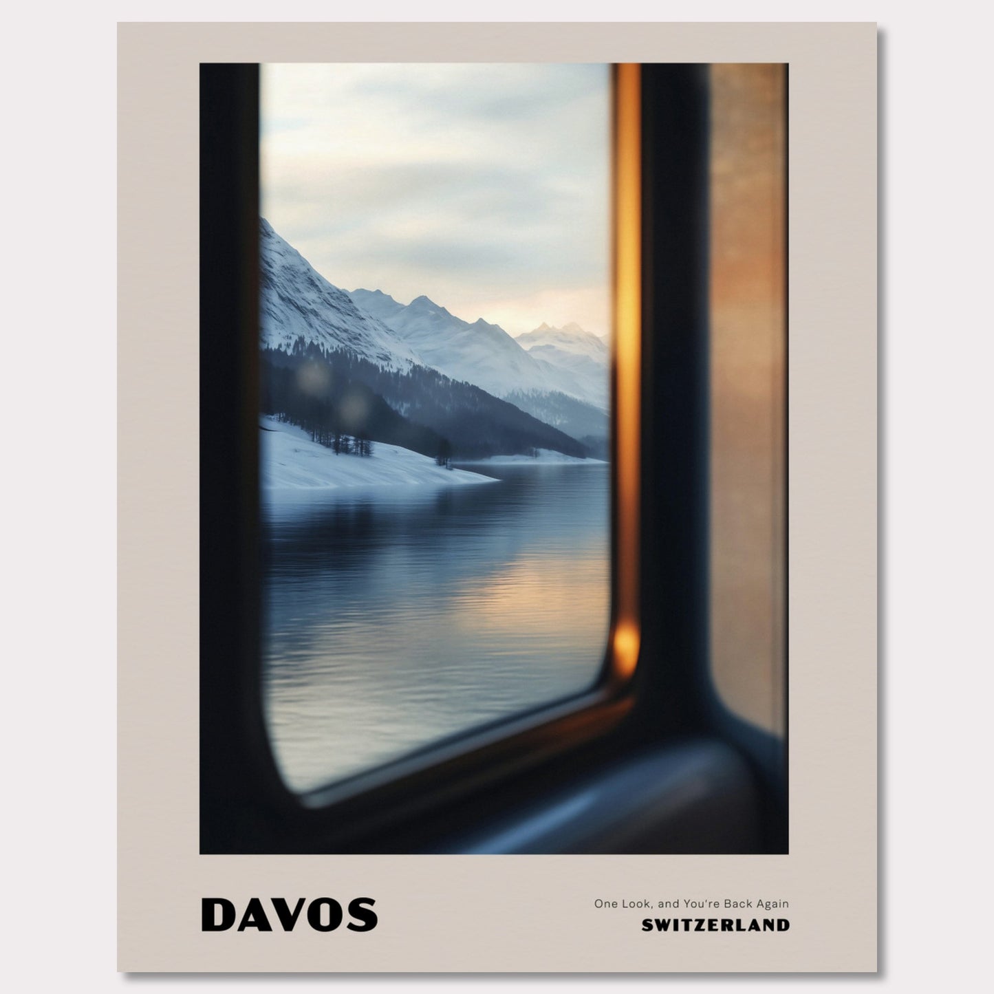 Poster titled 'DAVOS. One Look, and You’re Back Again' from ArtDarts