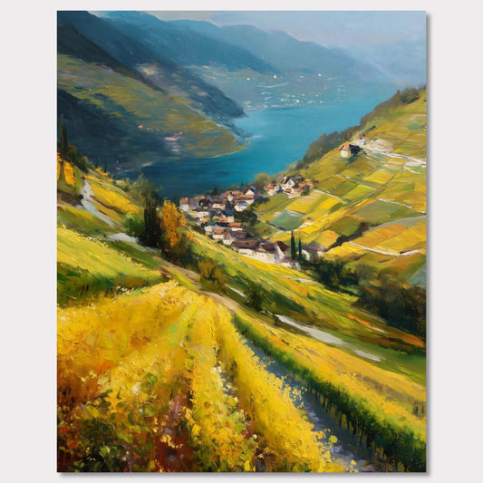 Poster titled 'Lavaux Descent' from ArtDarts