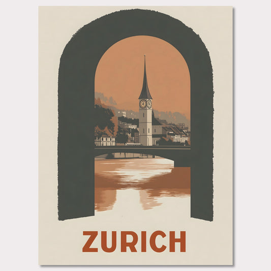 Poster titled 'Zurich – A Window to the City' from ArtDarts