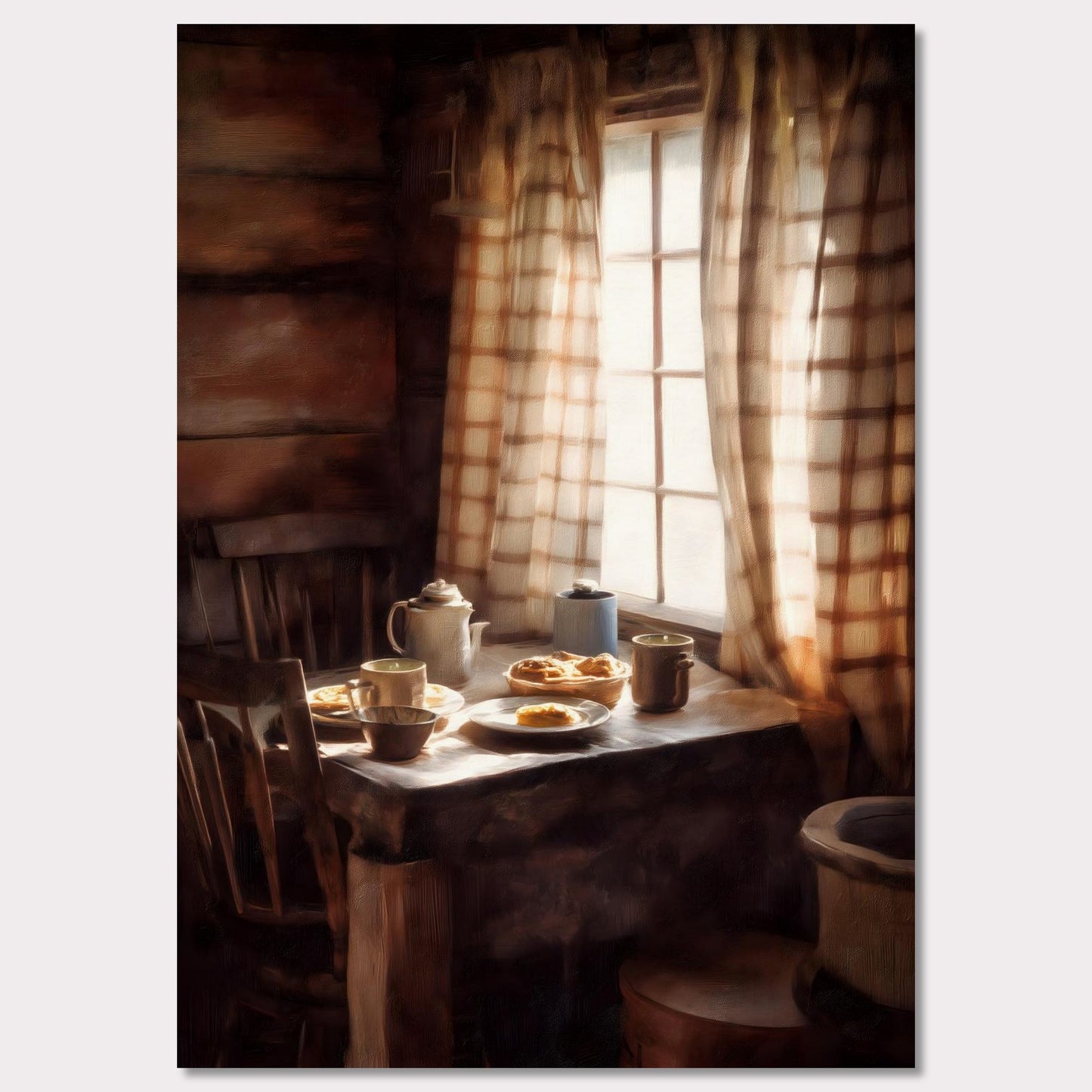 Poster titled 'Table for One, Alpine Kitchen' from ArtDarts