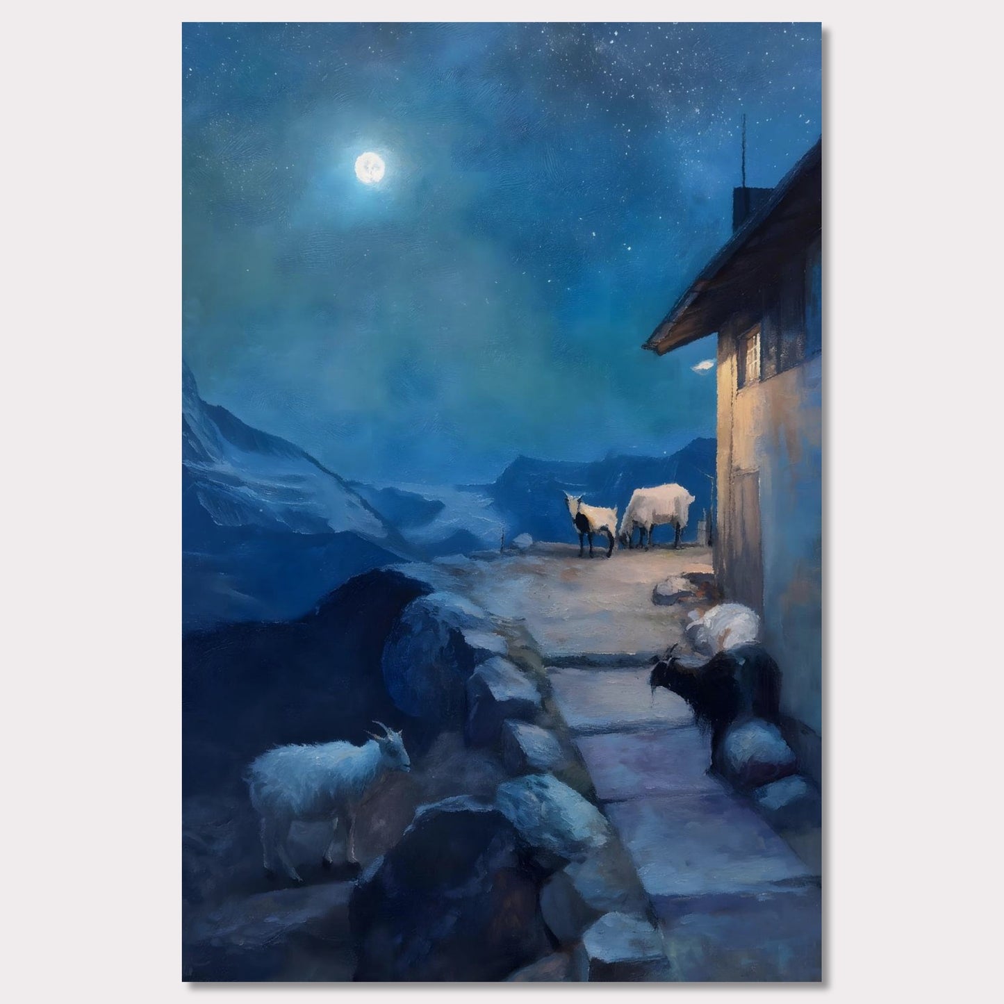 Poster titled 'Alps Moonlight' from ArtDarts