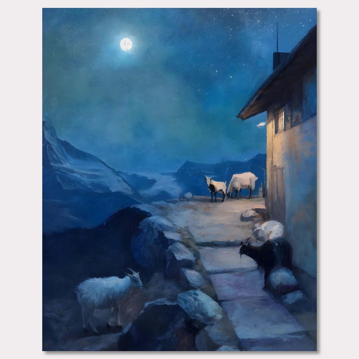 Poster titled 'Alps Moonlight' from ArtDarts