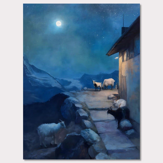 Poster titled 'Alps Moonlight' from ArtDarts
