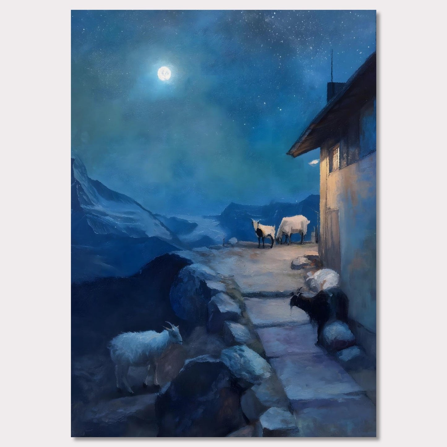 Poster titled 'Alps Moonlight' from ArtDarts