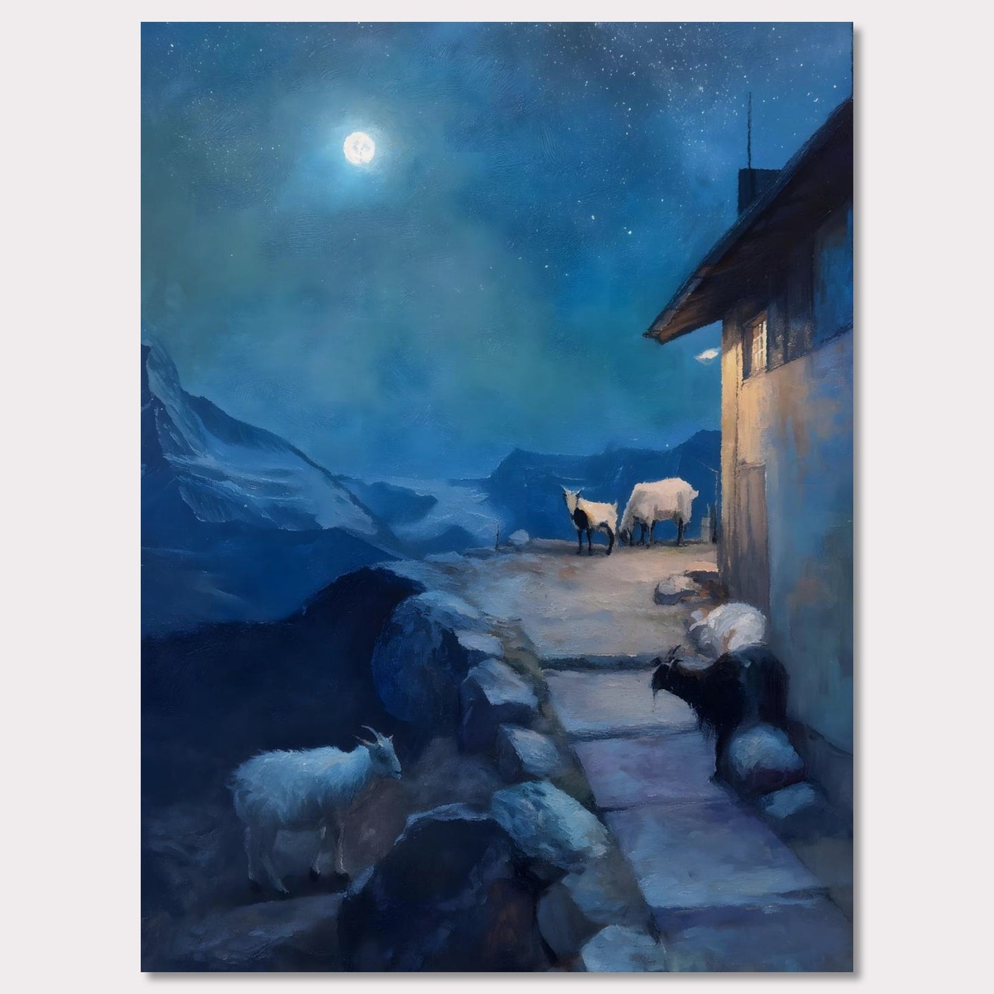 Poster titled 'Alps Moonlight' from ArtDarts