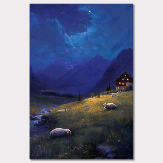 Poster titled 'Alps Nightlight' from ArtDarts