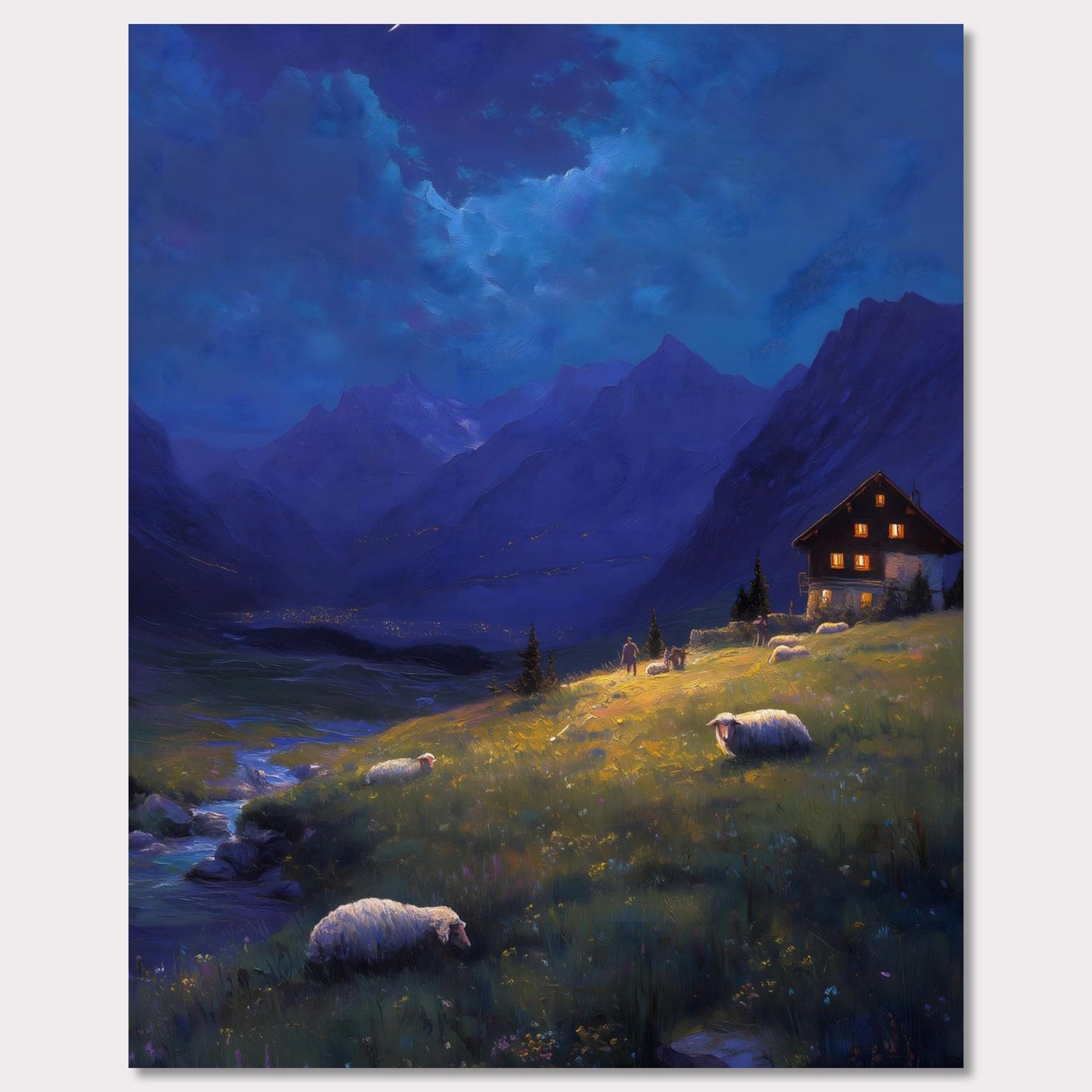 Poster titled 'Alps Nightlight' from ArtDarts