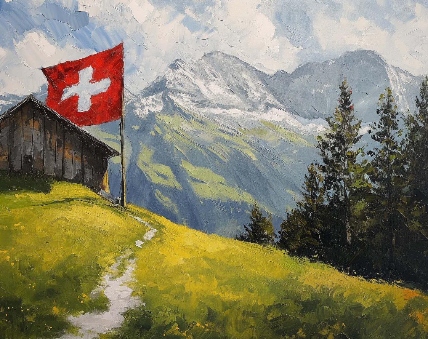 Poster titled 'An incredible view of Gstaad' from ArtDarts