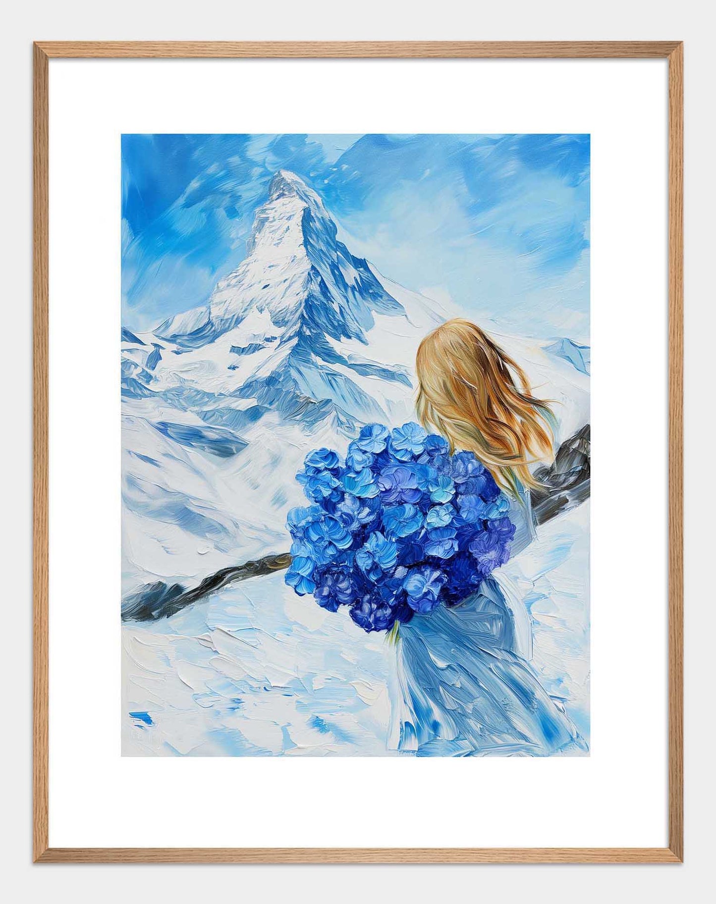 Poster titled 'Girl with a Blue Dream Poster' from ArtDarts