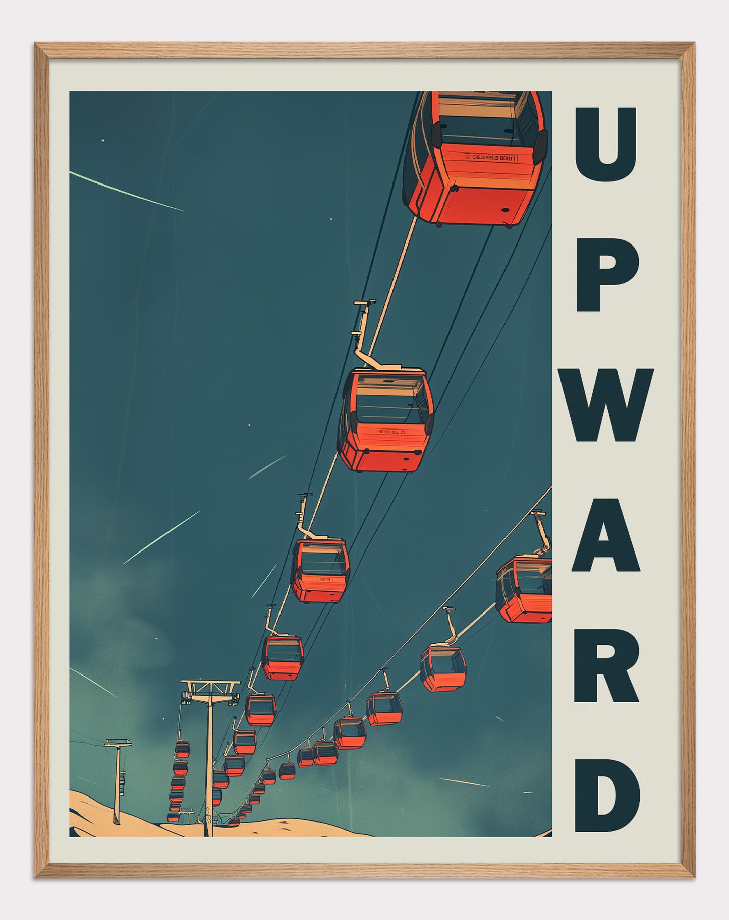 Poster titled 'Up the Lift Poster' from ArtDarts