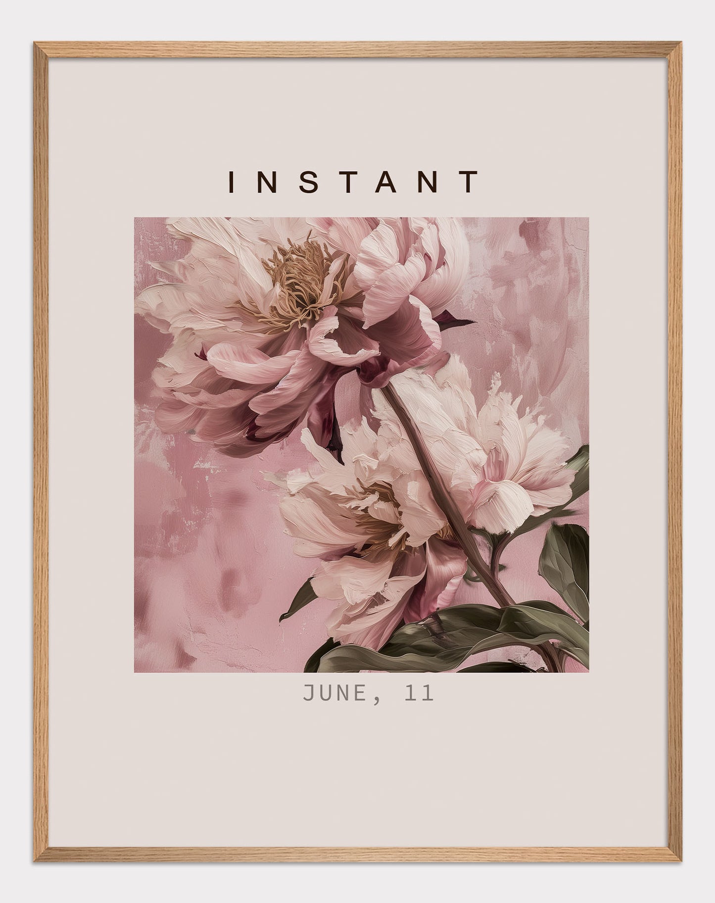 Poster titled 'Pink peonies in a vase Poster' from ArtDarts