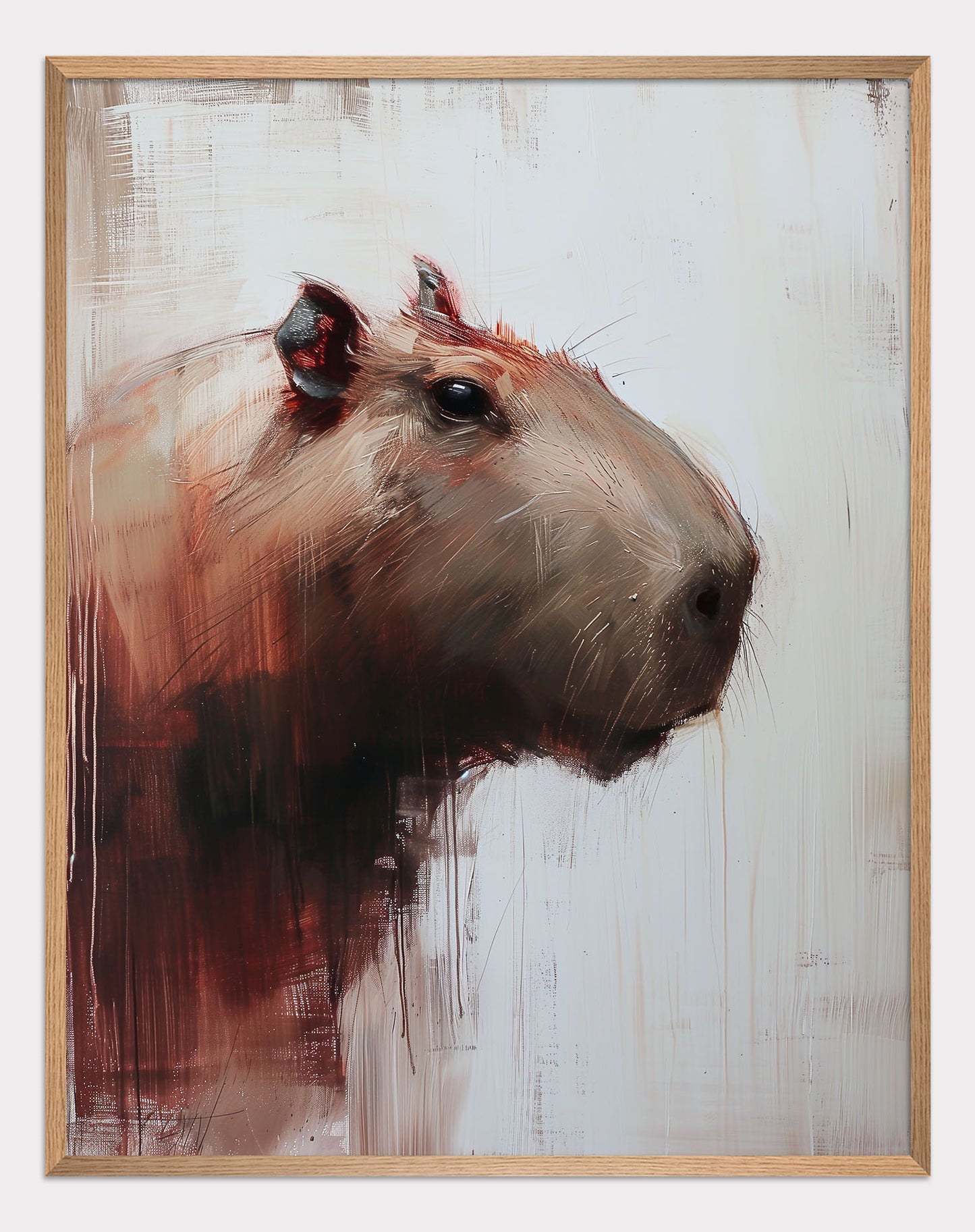 Poster titled 'Capybara oil art Poster' from ArtDarts
